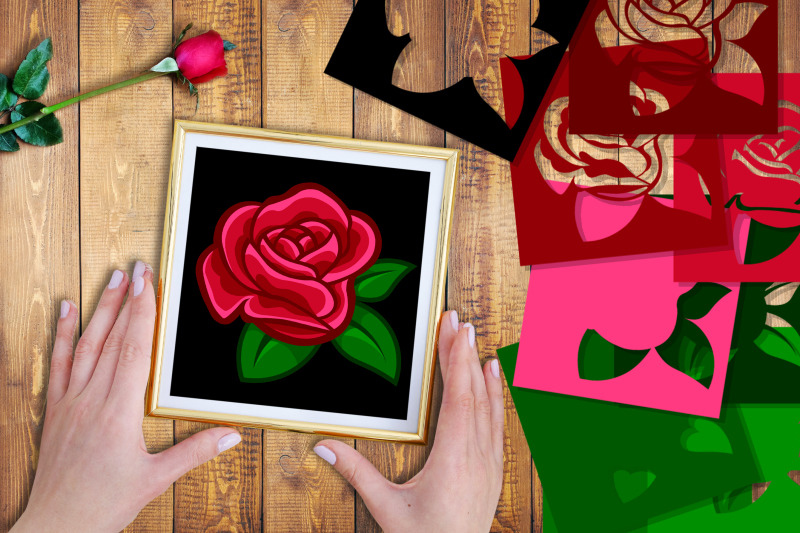 3d-valentine-rose-flowers-multi-layered-flowers-papercut-2