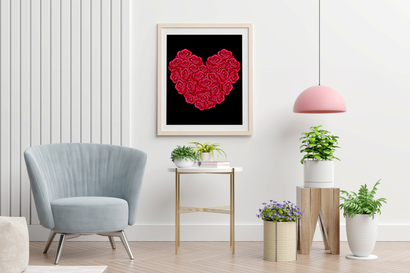 3d-valentine-rose-heart-multi-layered-flowers-papercut-3