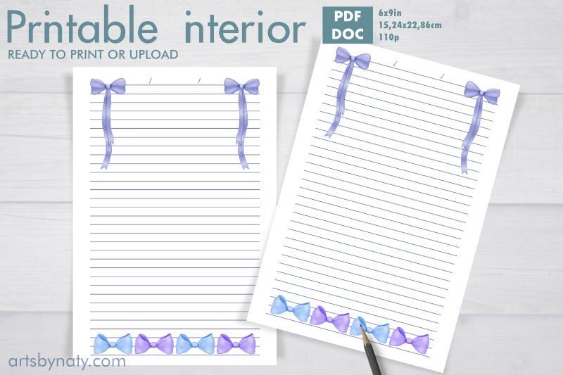 feminine-lined-journal-with-bows-nsm-ribbons