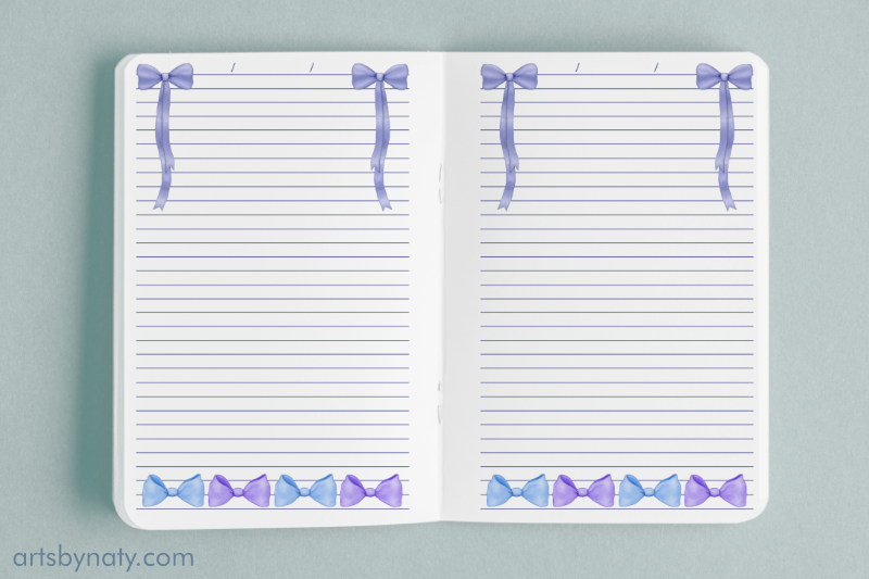 feminine-lined-journal-with-bows-nsm-ribbons