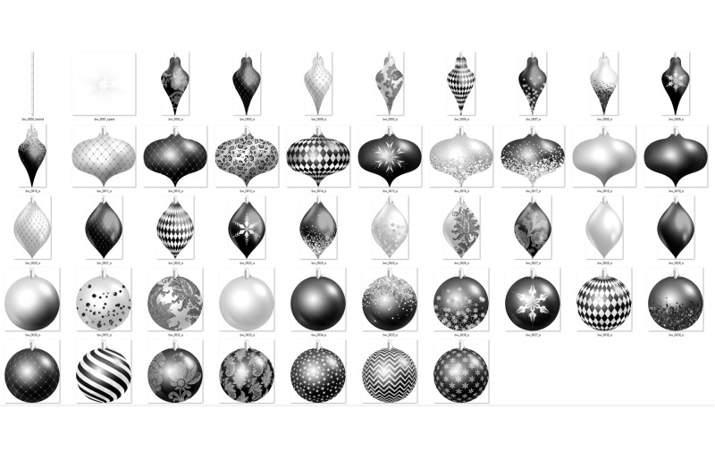 black-and-white-christmas-ornaments