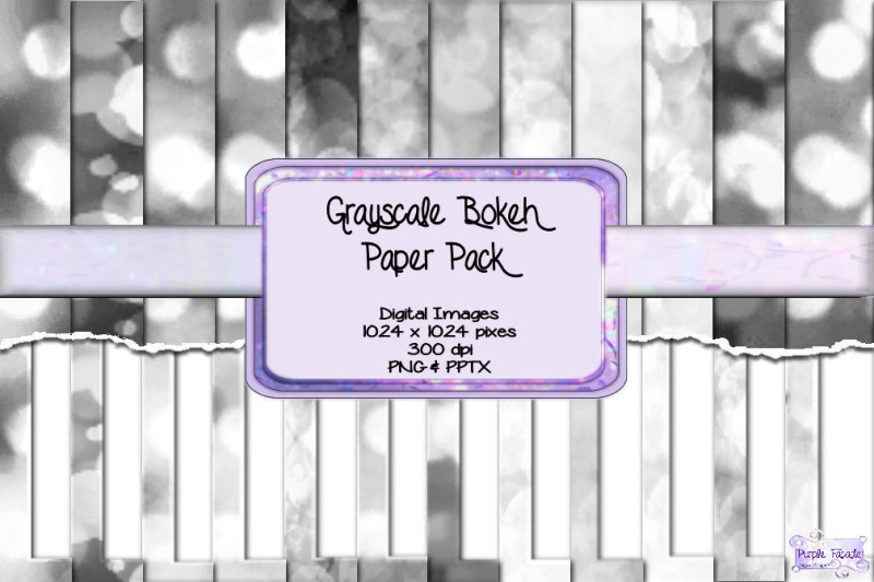 grayscale-bokeh-paper-pack