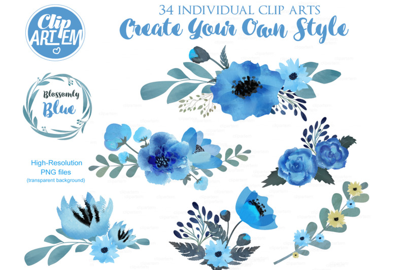 floral-blue-watercolor-clip-art-blue-flowers-set-34-png-files