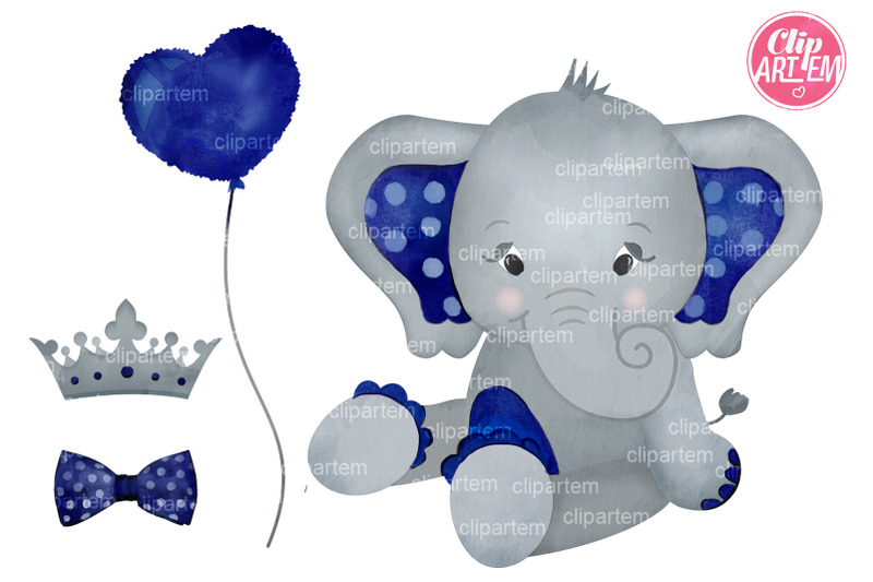 navy-gray-boy-elephant-watercolor-bundle-23-pngs-files