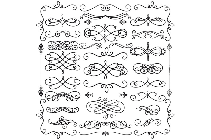 hand-drawn-black-doodle-design-elements-decorative-swirls-scrolls