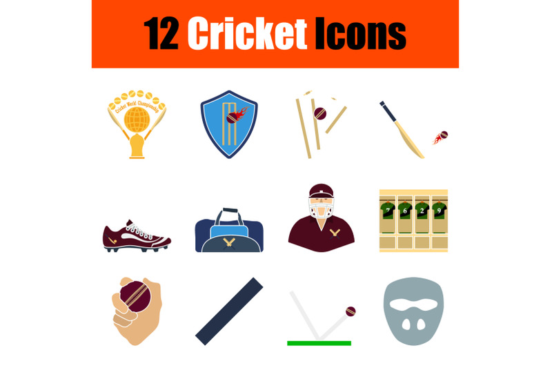 cricket-icon-set