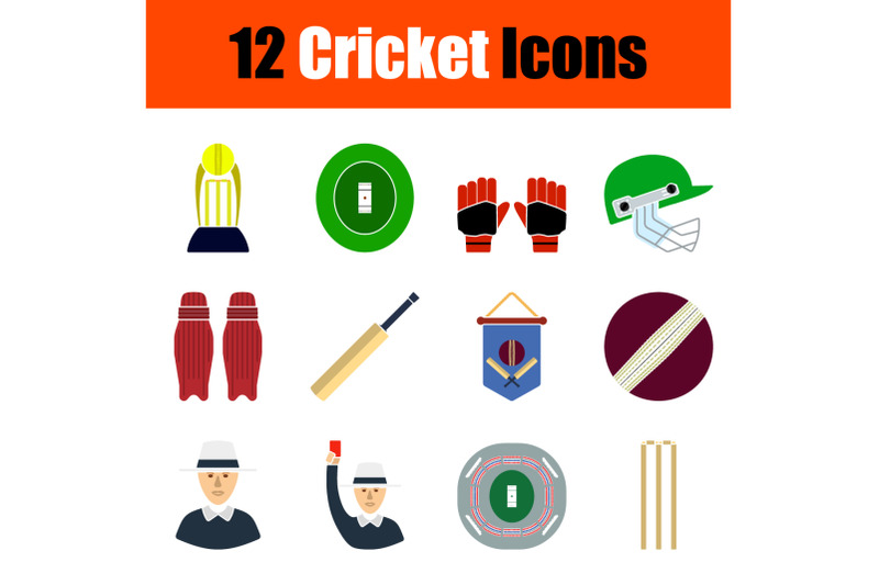 cricket-icon-set