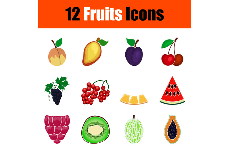 fruits-icon-set