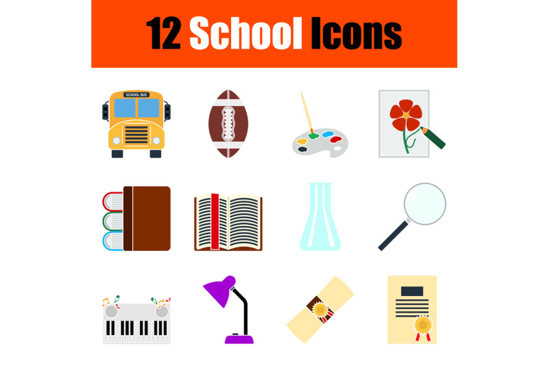 school-icon-set