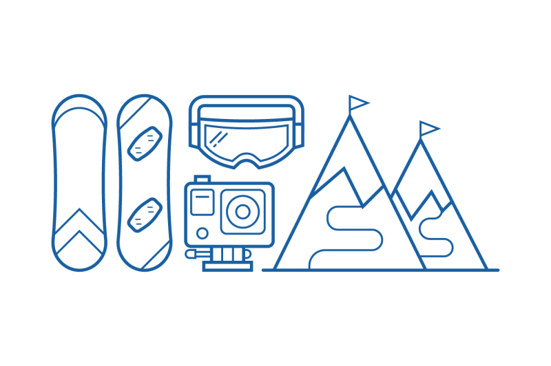 snowboarding-and-skiing-line-icons