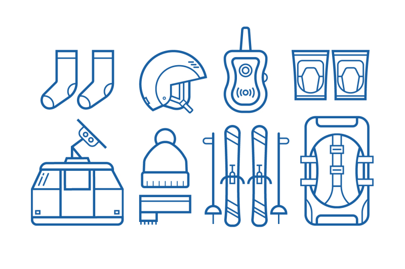 snowboarding-and-skiing-line-icons