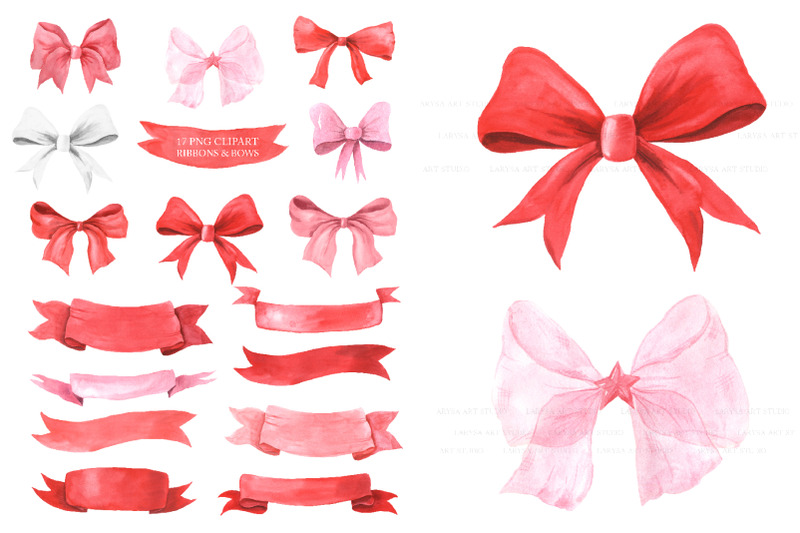 watercolor-bows-and-ribbons-clipart