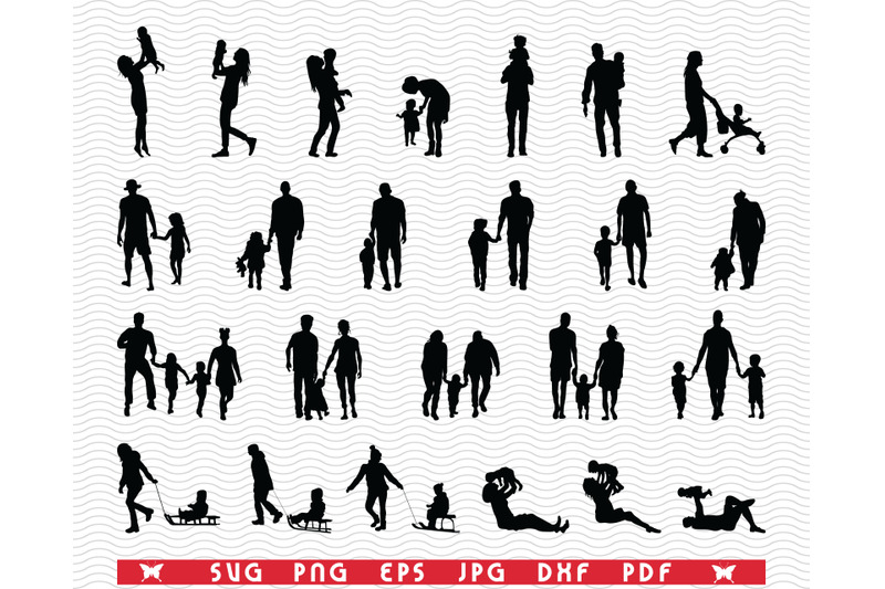 svg-families-in-walk-silhouettes-digital-clipart