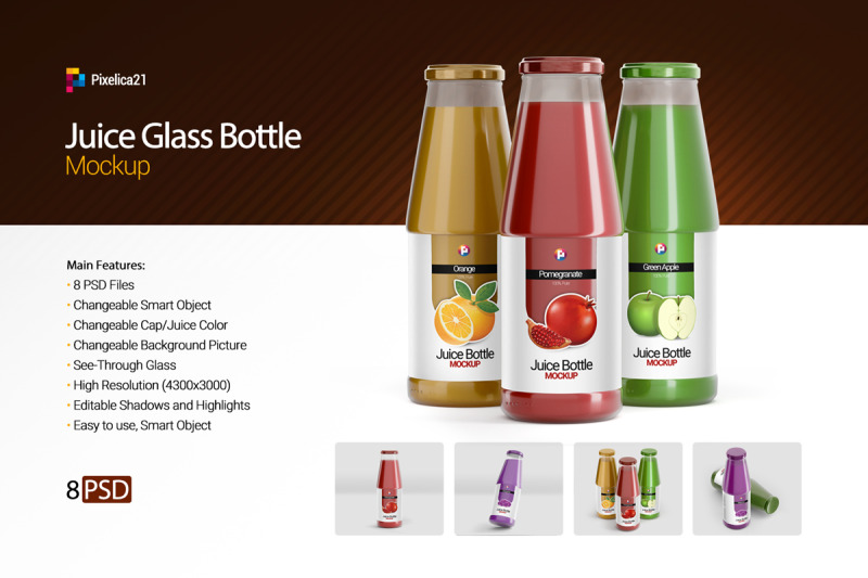 Juice Glass Bottle Mockup By Pixelica21 Thehungryjpeg 0554