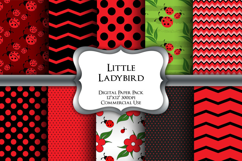 ladybird-digital-paper-pack
