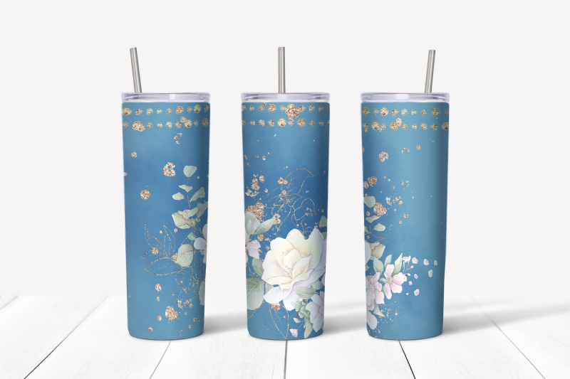 watercolor-flowers-orchids-sublimation-design-skinny-tumbler-wrap