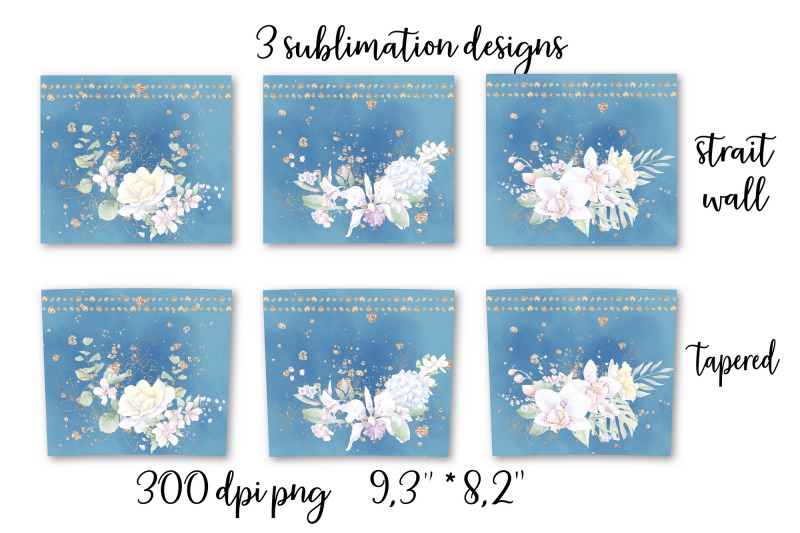 watercolor-flowers-orchids-sublimation-design-skinny-tumbler-wrap