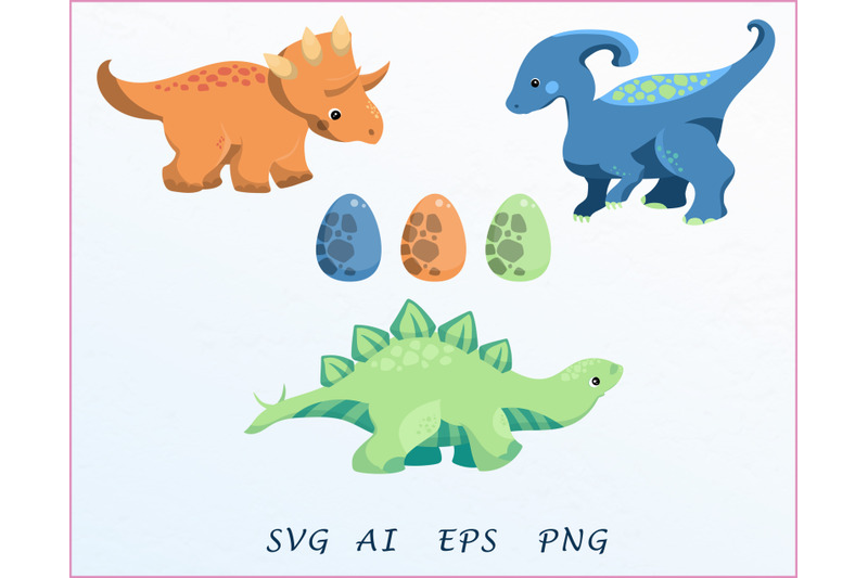 cute-dinos-clipart-vector-clipart-dinosaur-and-eggs-bundle-pack