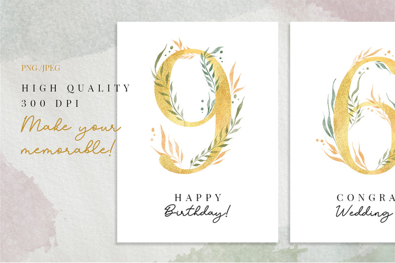 golden-numbers-watercolor-cliparts-0-to-9-and-ampersand