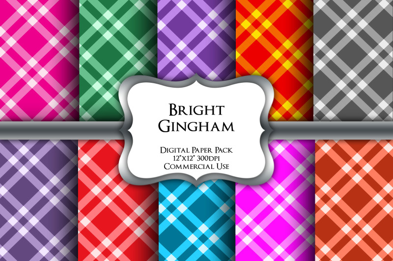 gingham-digital-paper-pack