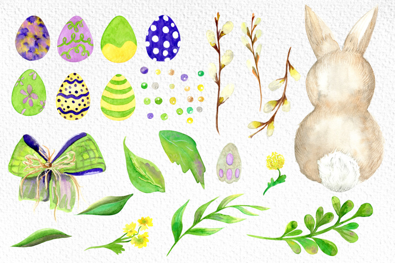 easter-watercolor-clipart-with-bunny-lavender-and-eggs