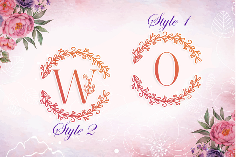 monogram-floral-love-font