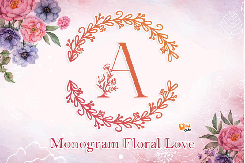 monogram-floral-love-font