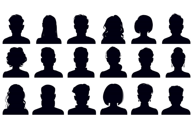 avatar-portrait-silhouettes-woman-and-man-faces-portraits-anonymous