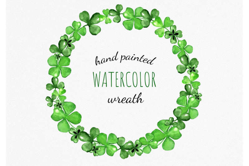 watercolor-clover-and-shamrock-wreath