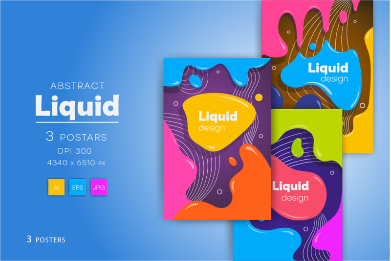 colorful-posters-in-liquid-style