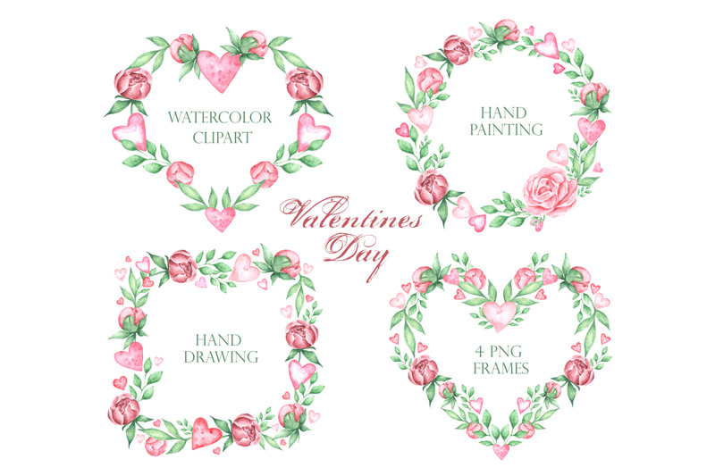 valentines-day-watercolor-clipart-frame-wreath-border-love-clipart