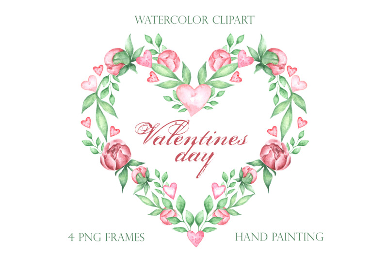 valentines-day-watercolor-clipart-frame-wreath-border-love-clipart