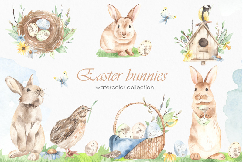 easter-bunnies-watercolor