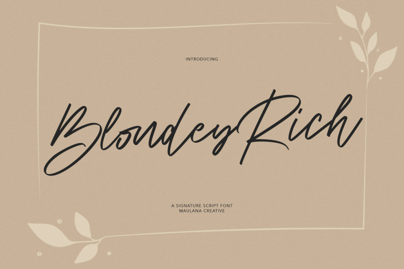 blondey-rich-signature-script-font