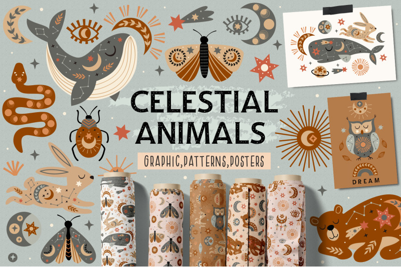 Celestial animals collection By Nataka TheHungryJPEGcom