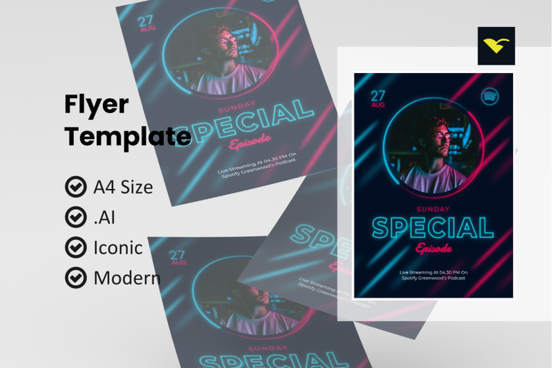 special-podcast-promotion-flyer-template