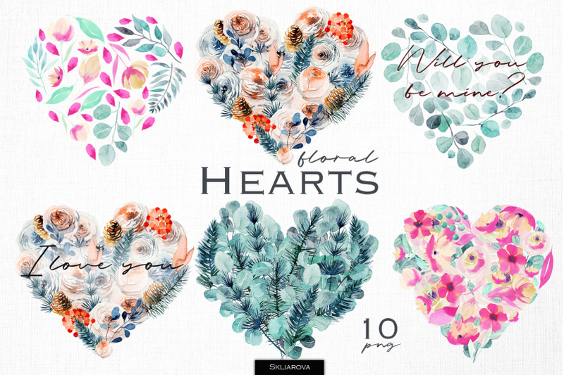 watercolor-floral-hearts