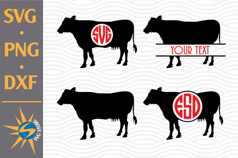 Download Cow Monogram SVG, PNG, DXF Digital Files Include By ...