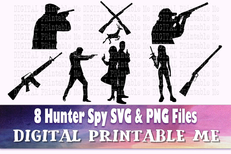 hunter-svg-spy-silhouette-bundle-png-clip-art-8-digital-files-se