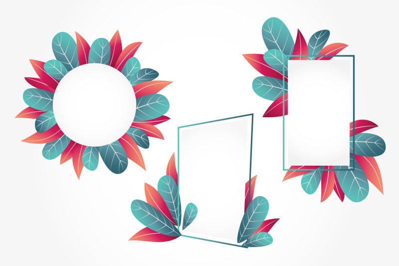 floral-frames-with-leaves-ornament