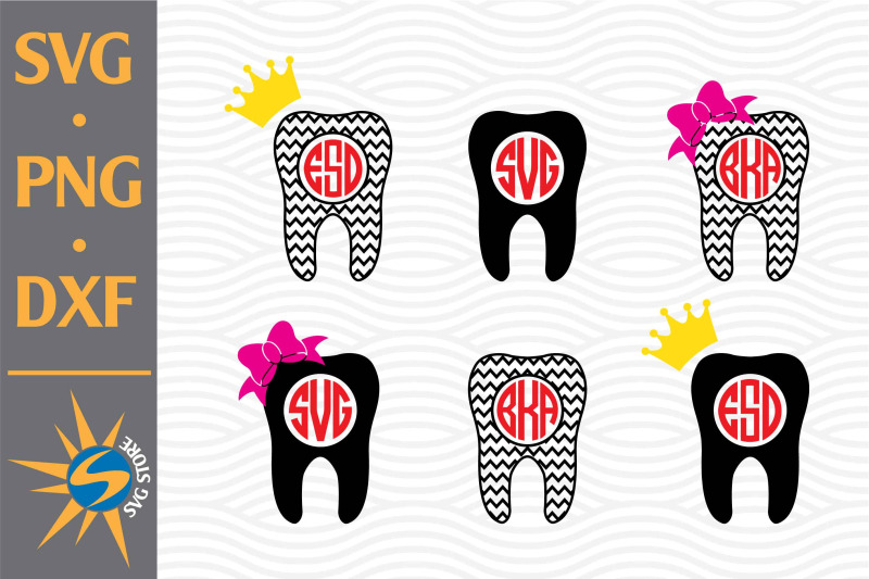 Download Tooth Monogram SVG, PNG, DXF Digital Files Include By SVGStoreShop | TheHungryJPEG.com