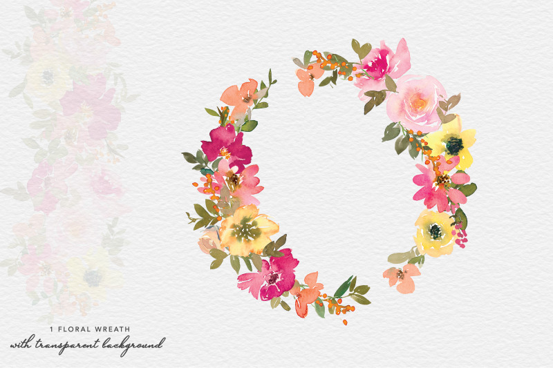 watercolor-colorful-floral-clipart-collection