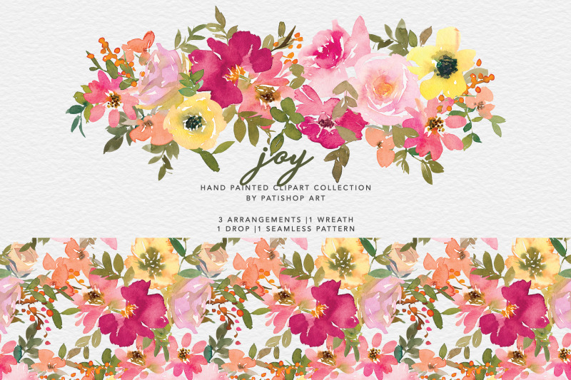 watercolor-colorful-floral-clipart-collection