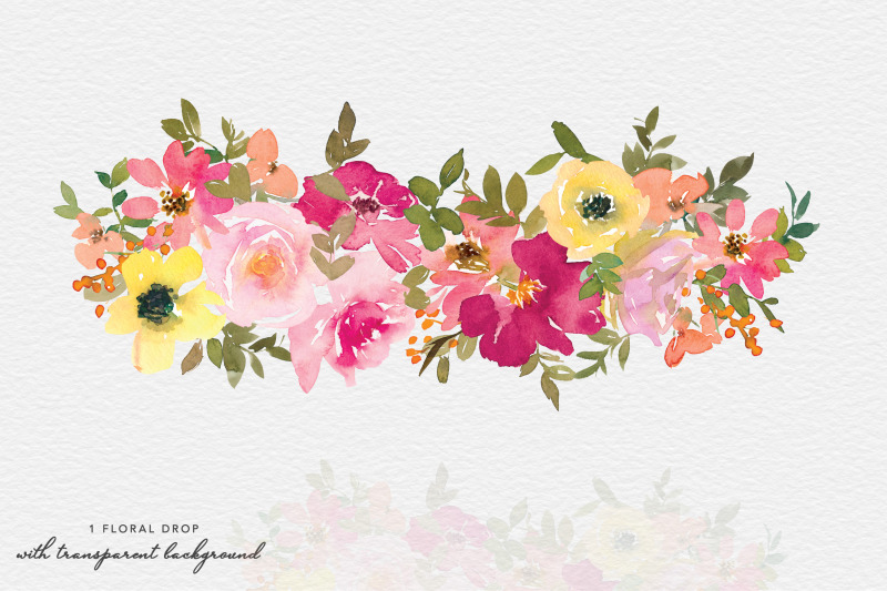 watercolor-colorful-floral-clipart-collection