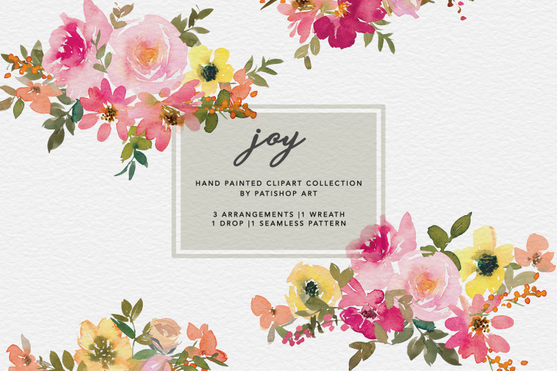watercolor-colorful-floral-clipart-collection