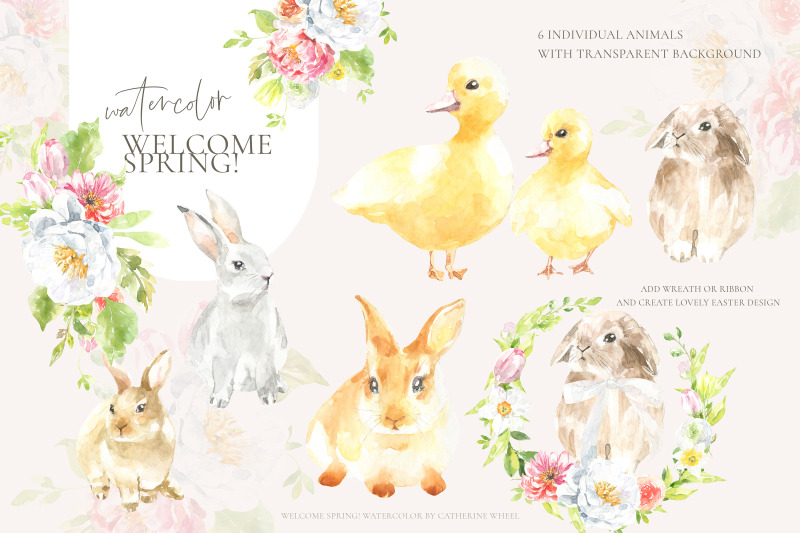 welcome-spring-watercolor-easter-illustrations-clipart