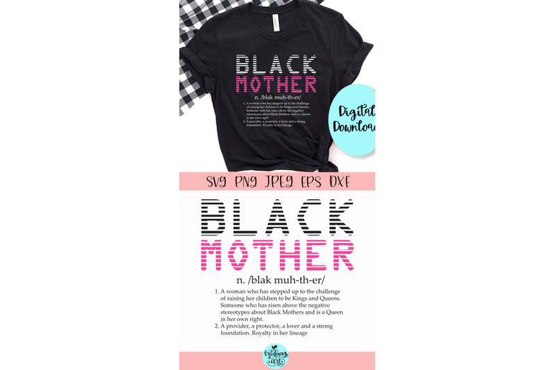 Download Black Mother Definition Svg Mother S Day Svg By Midmagart Thehungryjpeg Com