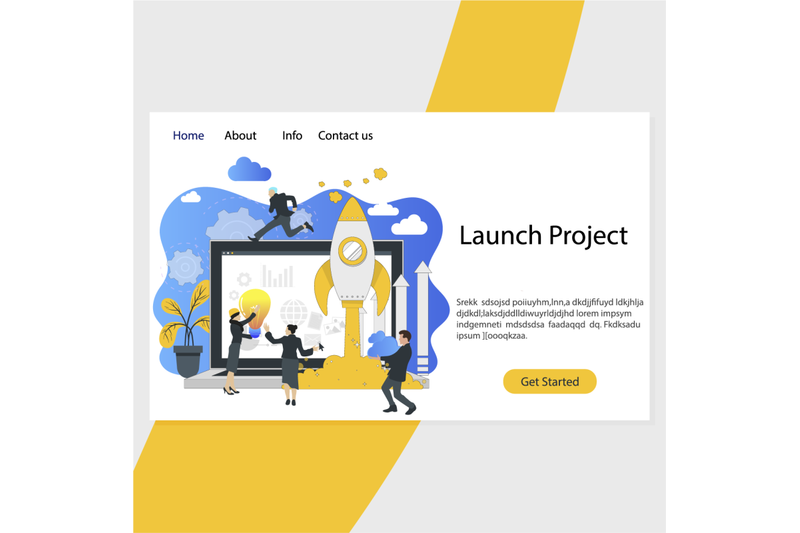 launch-project-landing-web-page-startup-organization