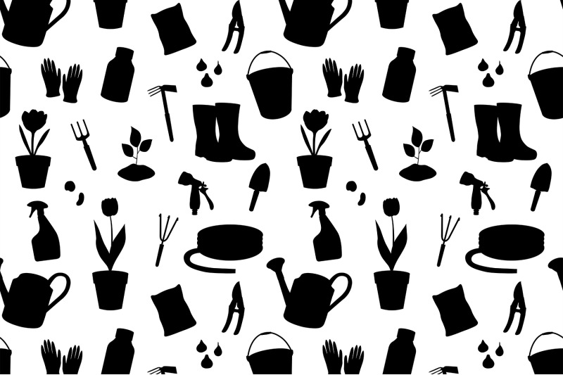 gardening-silhouettes-pattern-garden-tools-pattern-svg