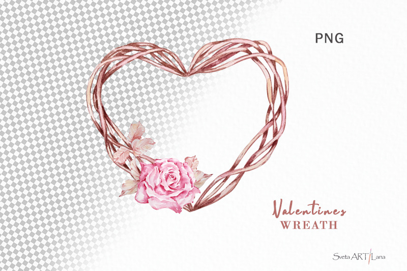 watercolor-heart-valentine-wreath-boho-clipart